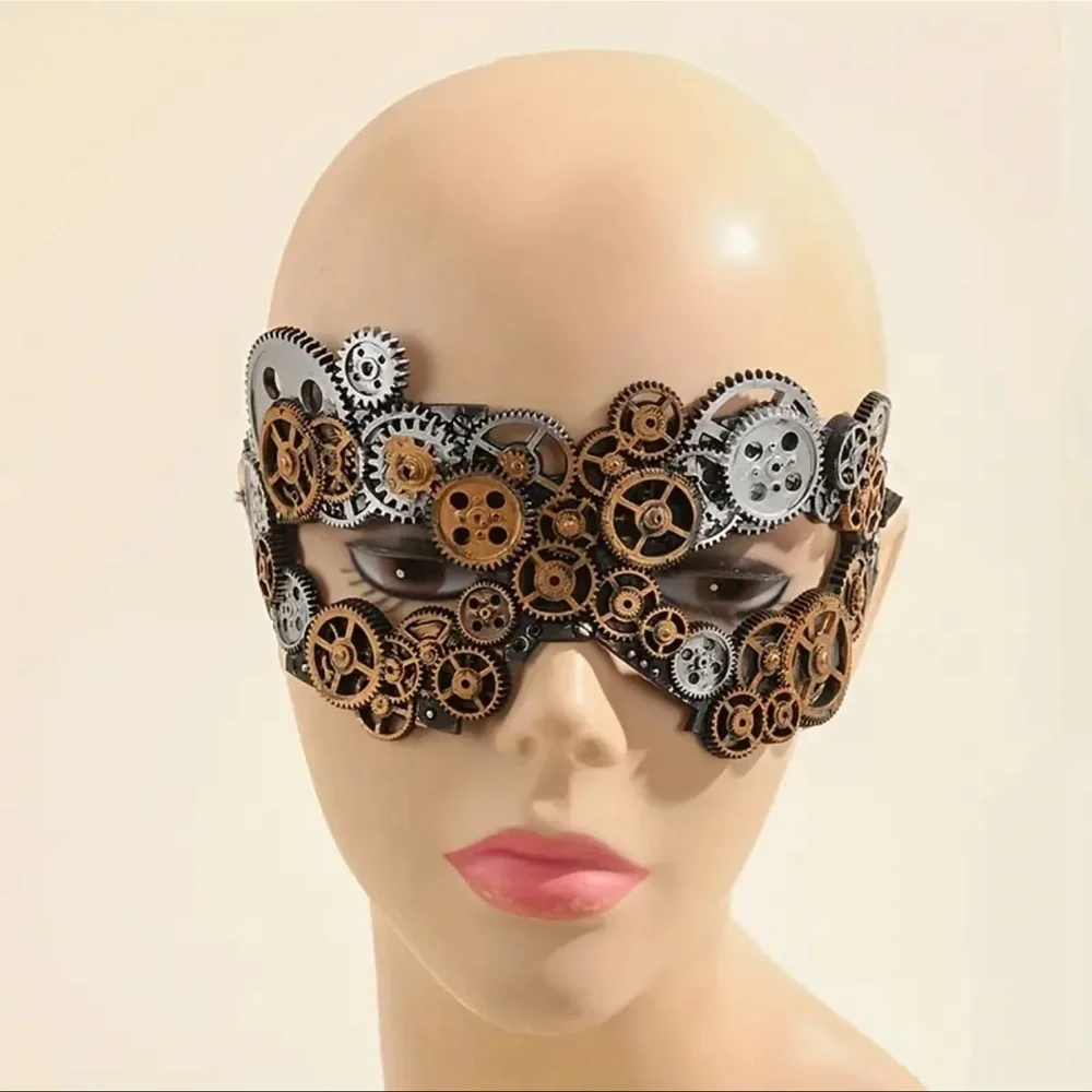 Steampunk Style Mask, Creative 1/2 Face Party Mask, NEW